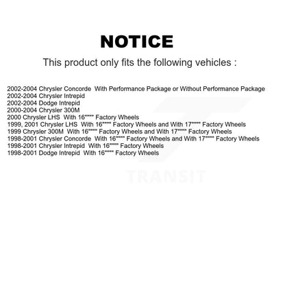 [Avant] Kit de disque (revêtu) de frein pour Chrysler Dodge Intrepid 300M Concorde LHS KG-100114
