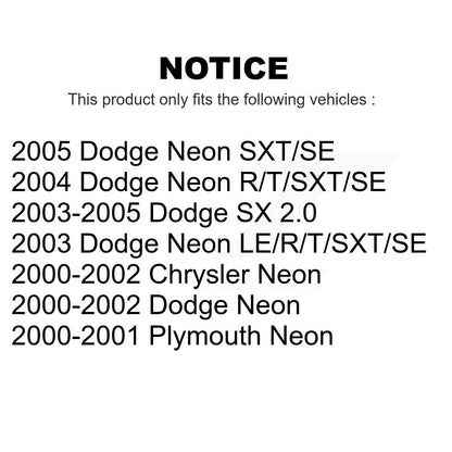 [Avant] Kit de disque (revêtu) de frein pour Neon Dodge Plymouth Chrysler SX 2.0 KG-100116