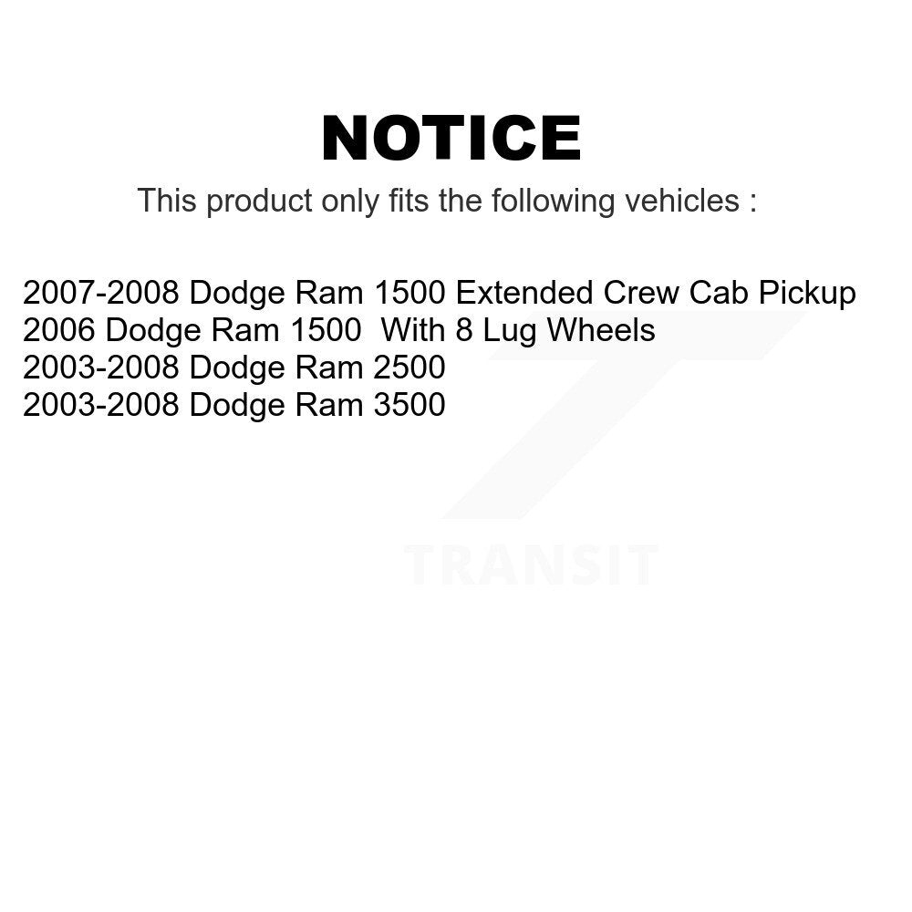 [Avant] Kit de disque (revêtu) de frein pour Dodge Ram 2500 1500 3500 KG-100124