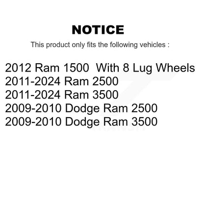 [Avant] Kit de disque (revêtu) de frein pour Ram 2500 3500 1500 Dodge KG-100140