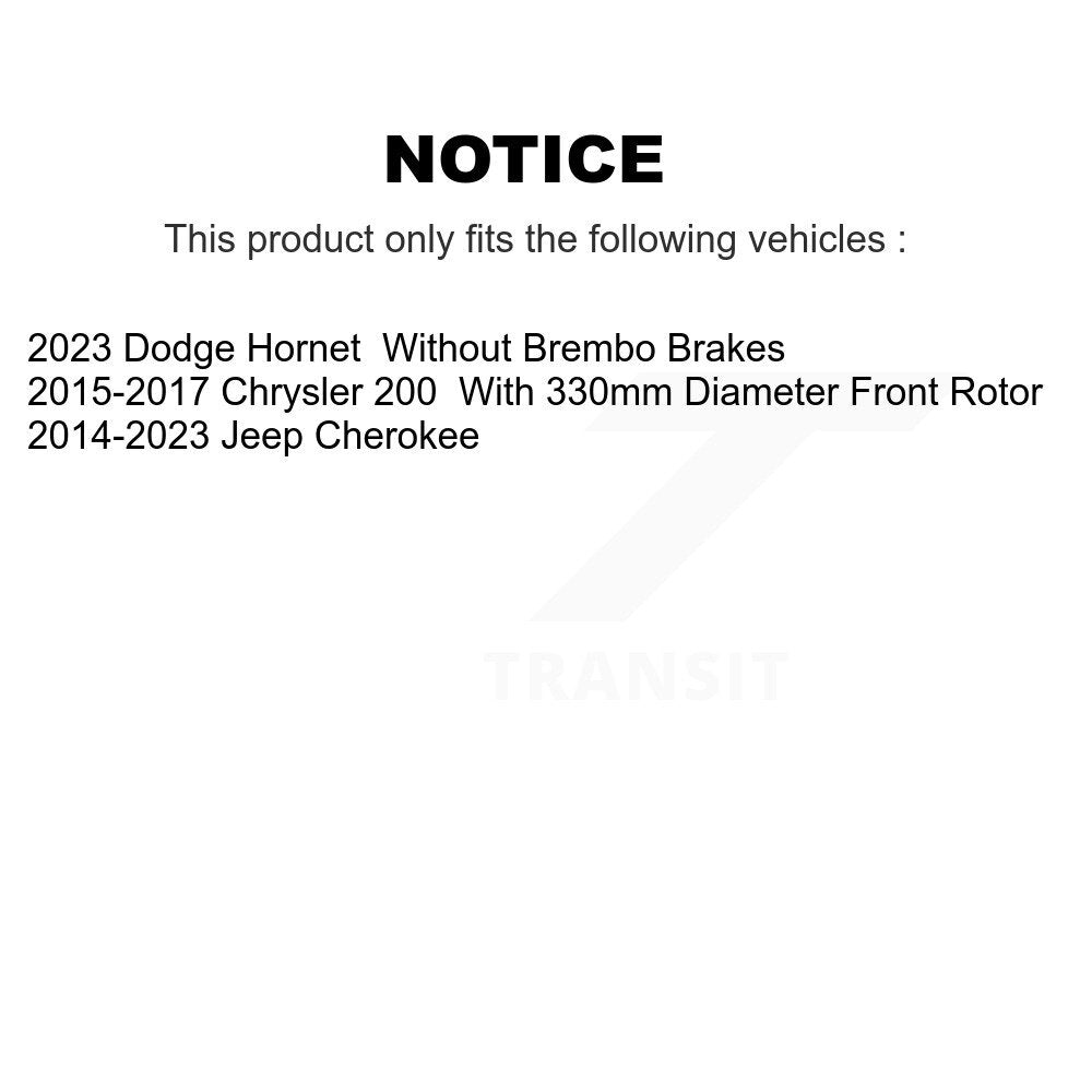 [Avant] Kit de disque (revêtu) de frein pour Jeep Cherokee Chrysler 200 KG-100147