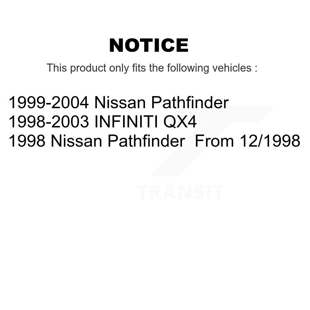 [Avant] Kit de disque (revêtu) de frein pour Nissan Pathfinder INFINITI QX4 KG-100162