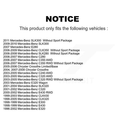 [Avant] Kit de disque (revêtu) de frein pour Mercedes-Benz E320 CLK320 C240 Chrysler Crossfire CLK350 C320 C280 CLK430 E430 SLK320 SLK280 E300 SLK300 C350 E280 KG-100164