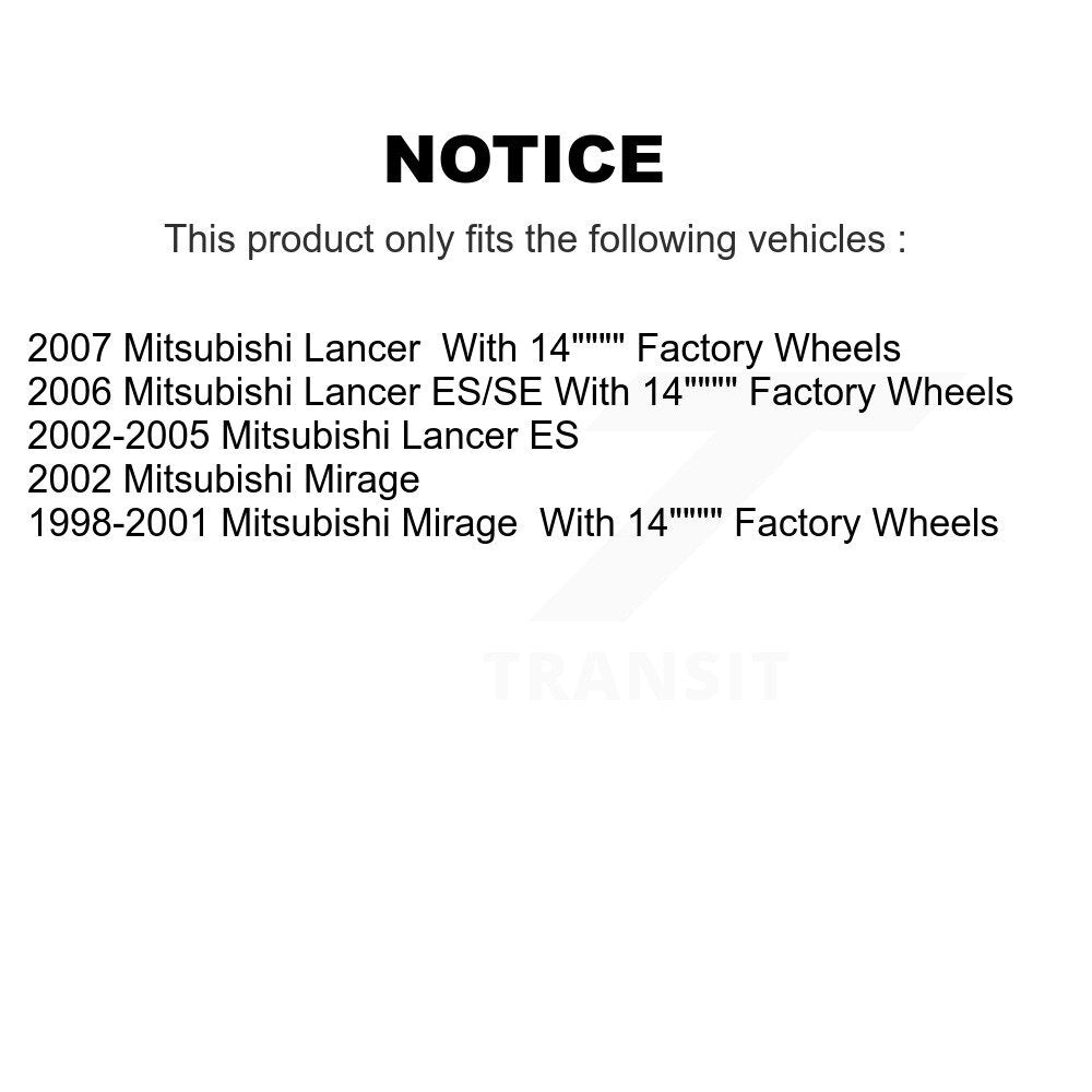 [Avant] Kit de disque (revêtu) de frein pour Mitsubishi Lancer Mirage KG-100176