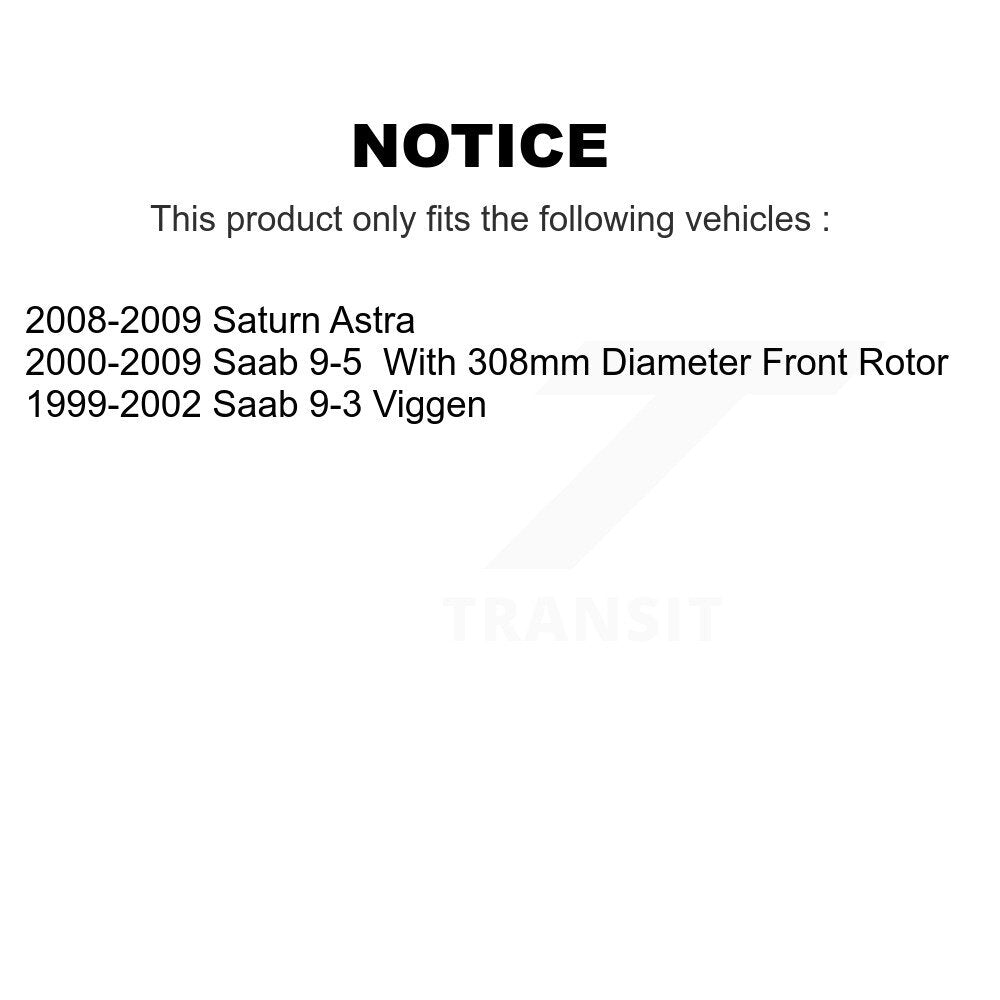 [Avant] Kit de disque (revêtu) de frein pour Saab 9-5 9-3 Saturn Astra KG-100185