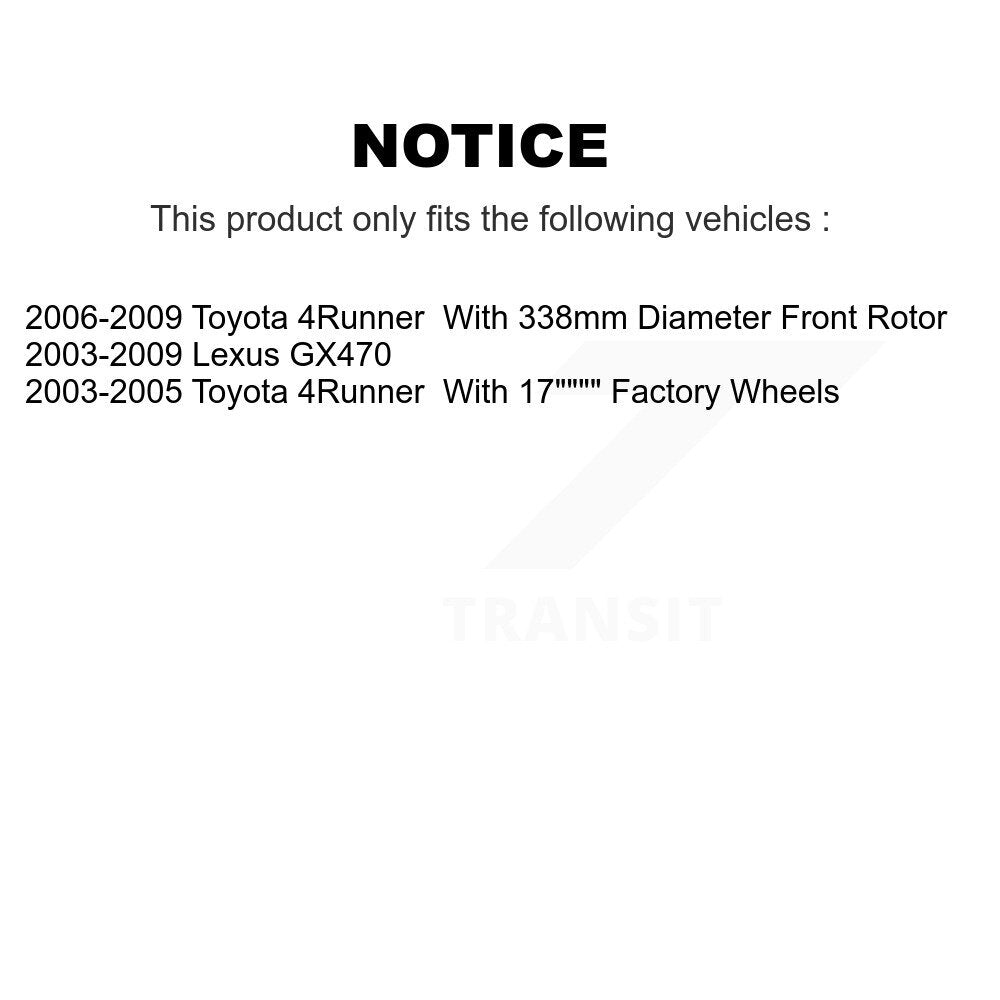 [Avant] Kit de disque (revêtu) de frein pour Toyota 4Runner Lexus GX470 KG-100204