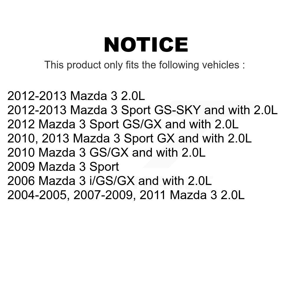 [Avant] Kit de disque (revêtu) de frein pour Mazda 3 Sport KG-100219