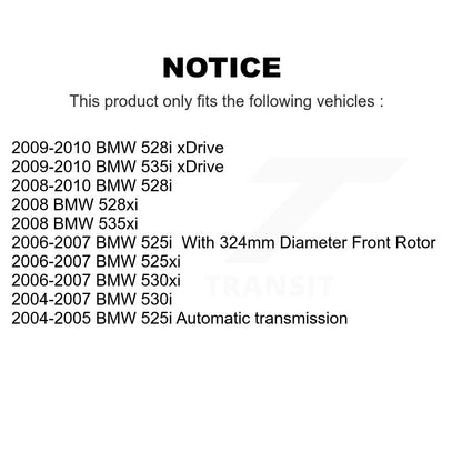 [Avant] Kit de disque (revêtu) de frein pour BMW 530i 528i 525i 530xi 535xi xDrive 535i 528xi 525xi KG-100243