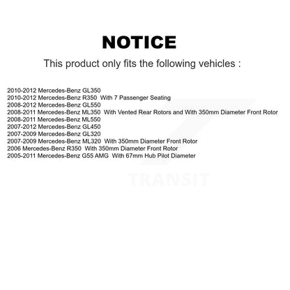 [Avant] Kit de disque (revêtu) de frein pour Mercedes-Benz ML350 GL450 R350 GL550 ML320 GL350 ML550 GL320 KG-100247