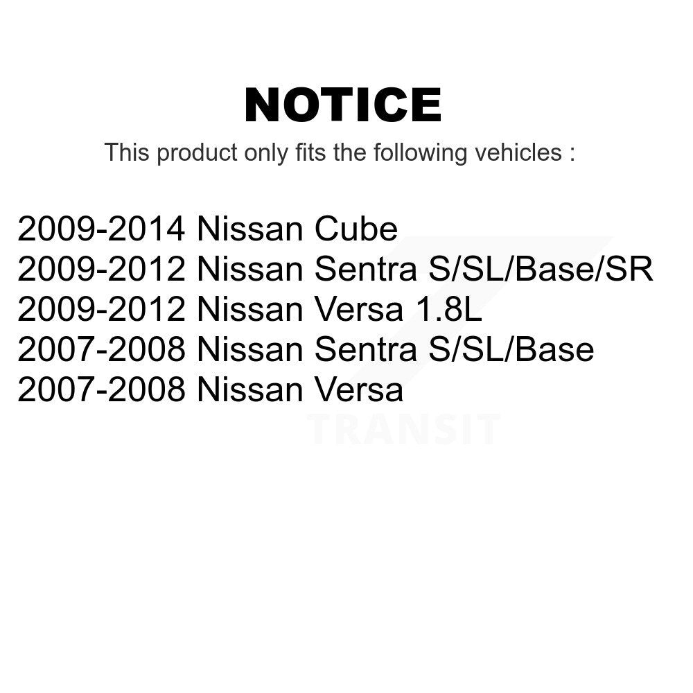 [Avant] Kit de disque (revêtu) de frein pour Nissan Sentra Versa Cube KG-100270