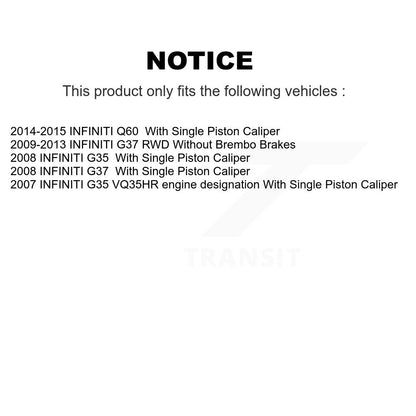[Avant] Kit de disque (revêtu) de frein pour INFINITI G37 G35 Q60 KG-100274