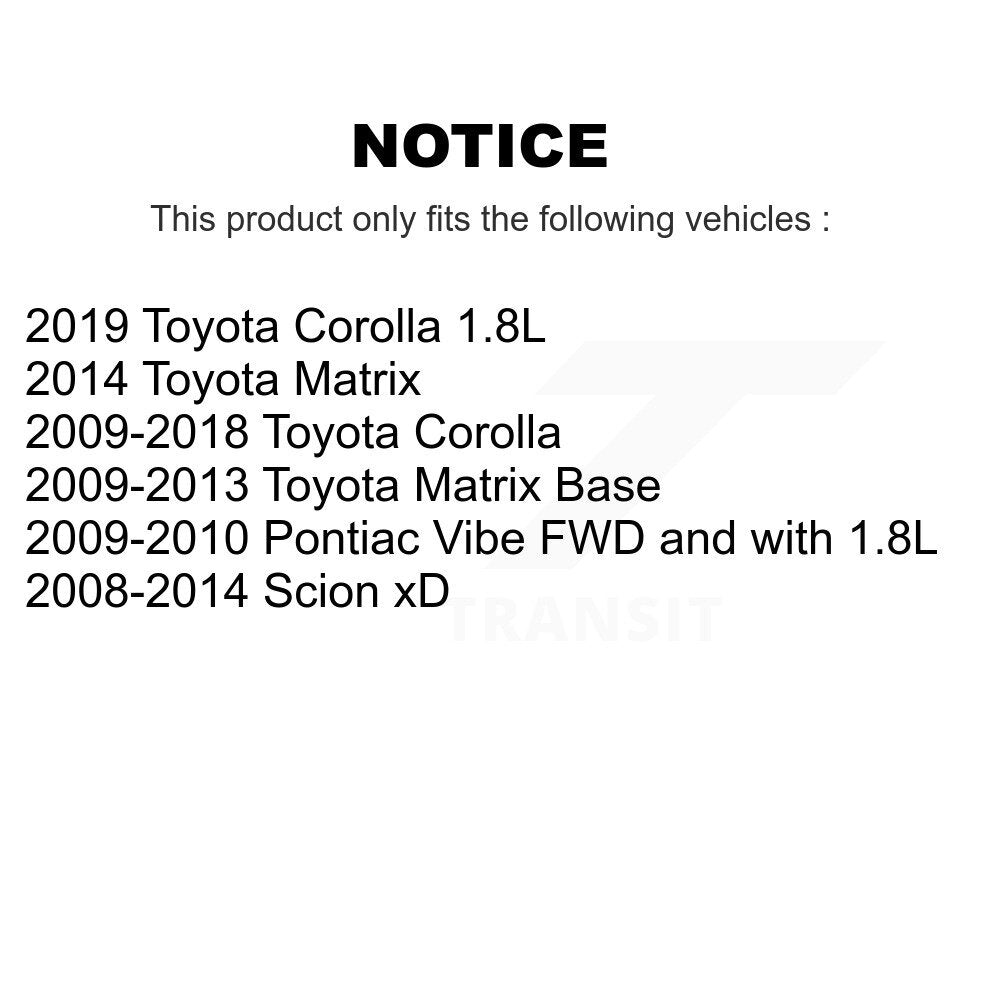 [Avant] Kit de disque (revêtu) de frein pour Toyota Corolla Scion xD Matrix Pontiac Vibe KG-100287
