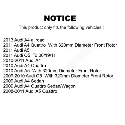 [Avant] Kit de disque (revêtu) de frein pour Audi A4 Quattro Q5 A5 allroad KG-100303