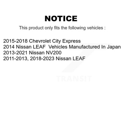 [Avant] Kit de disque (revêtu) de frein pour Nissan NV200 LEAF Chevrolet City Express KG-100327