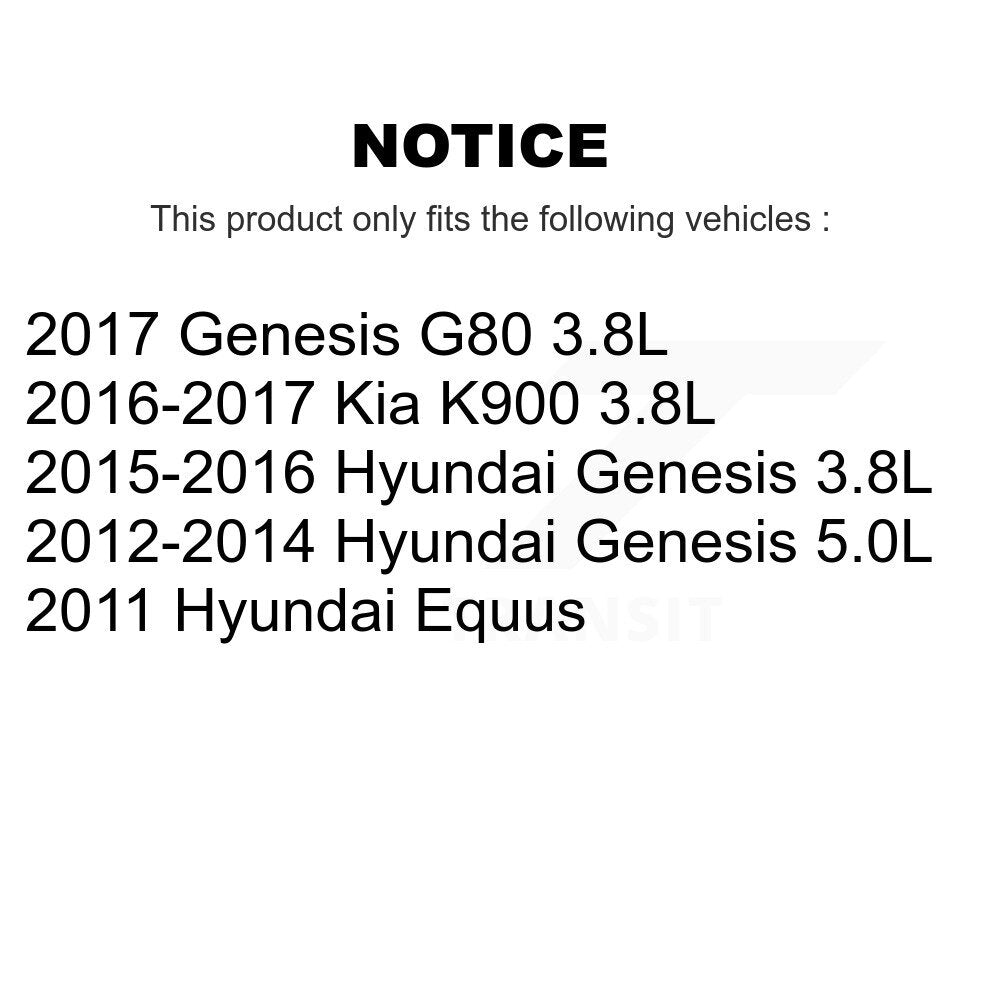 [Avant] Kit de disque (revêtu) de frein pour Hyundai Genesis G80 Equus Kia K900 KG-100328