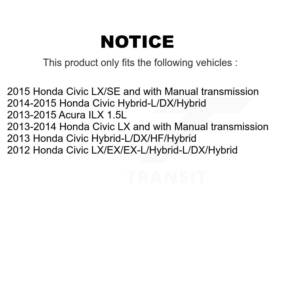 [Avant] Kit de disque (revêtu) de frein pour Honda Civic Acura ILX KG-100338