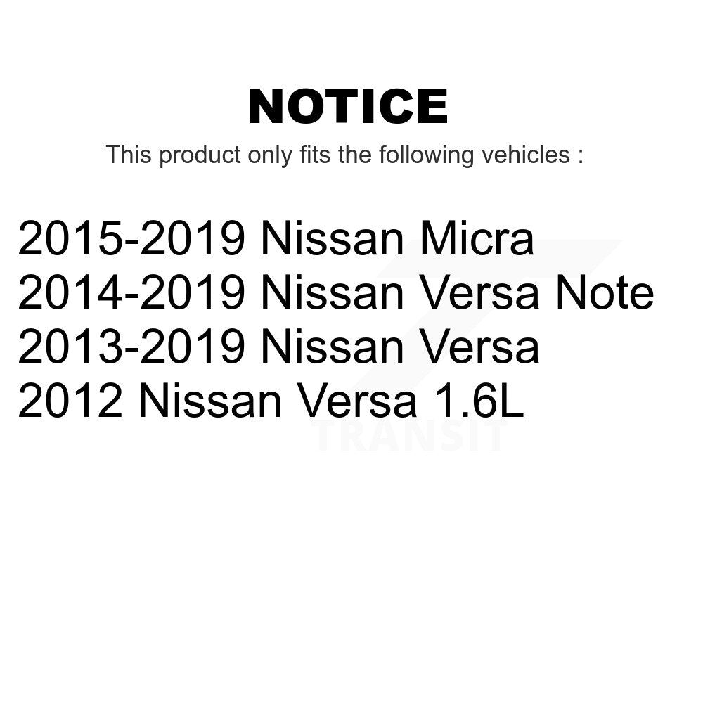 [Avant] Kit de disque (revêtu) de frein pour Nissan Versa Note Micra KG-100341