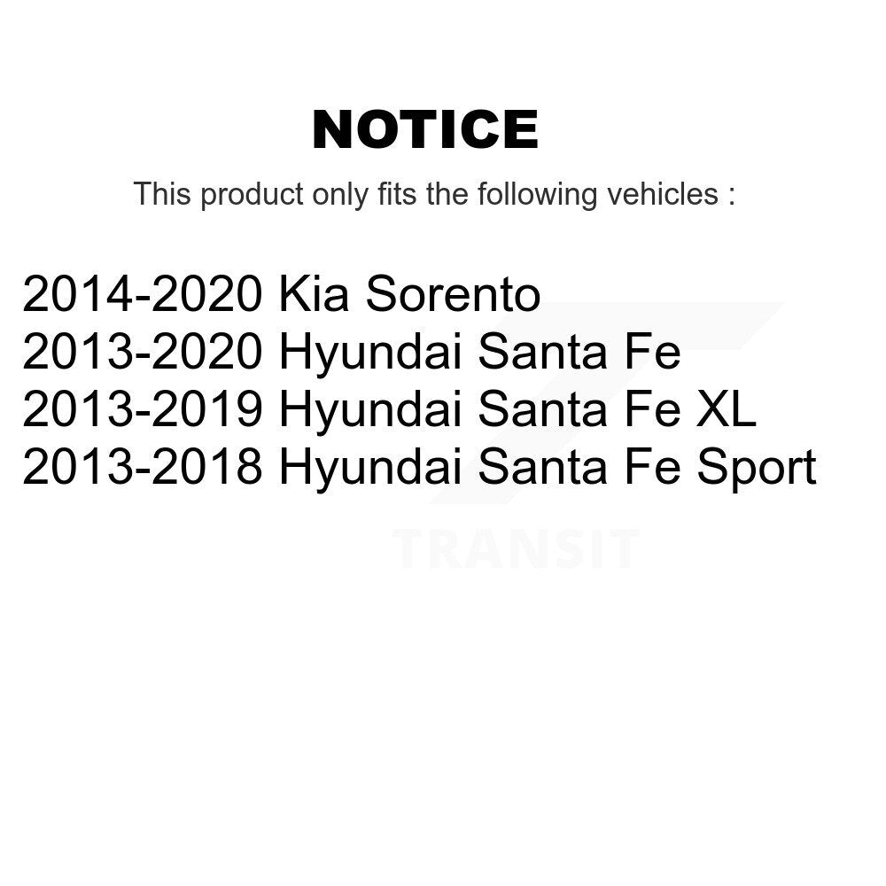 [Avant] Kit de disque (revêtu) de frein pour Hyundai Kia Sorento Santa Fe Sport XL KG-100345