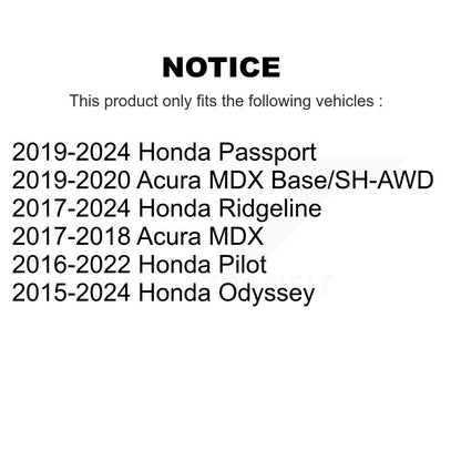 [Avant] Kit de disque (revêtu) de frein pour Honda Pilot Odyssey Acura MDX Ridgeline Passport KG-100352