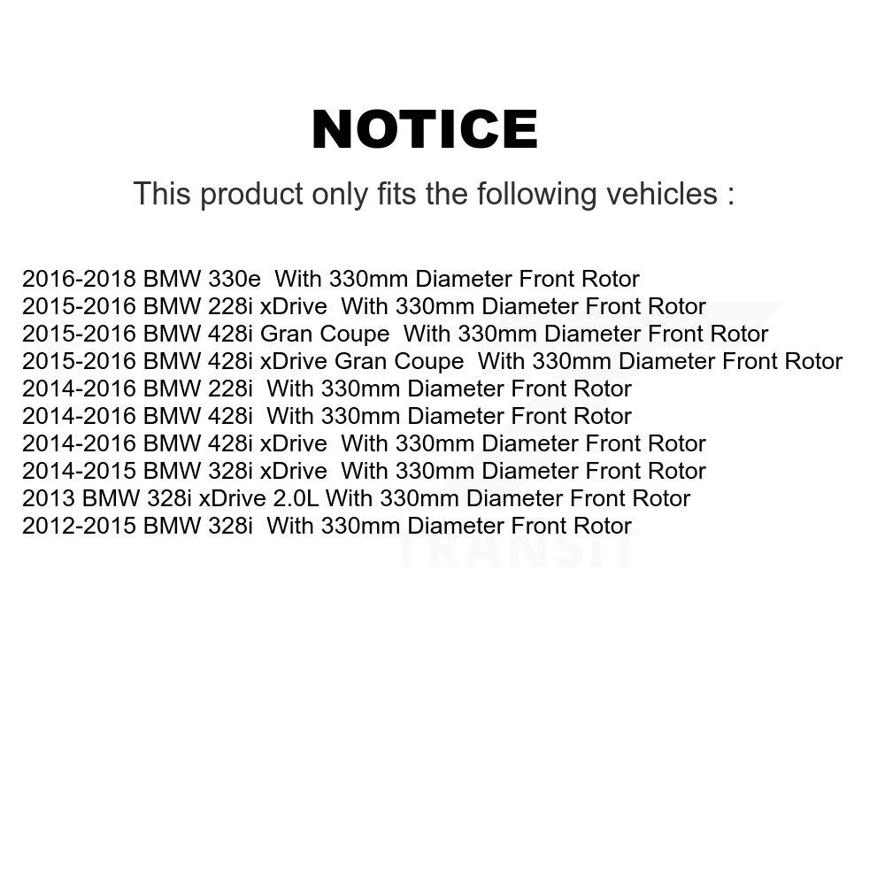 [Avant] Kit de disque (revêtu) de frein pour BMW 328i xDrive 428i Gran Coupe 228i 330e KG-100355