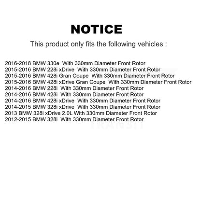 [Avant] Kit de disque (revêtu) de frein pour BMW 328i xDrive 428i Gran Coupe 228i 330e KG-100355