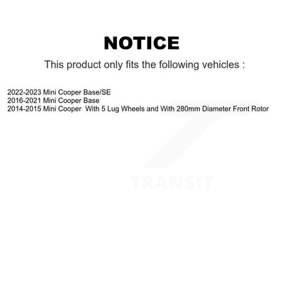 [Avant] Kit de disque (revêtu) de frein pour Mini Cooper KG-100372