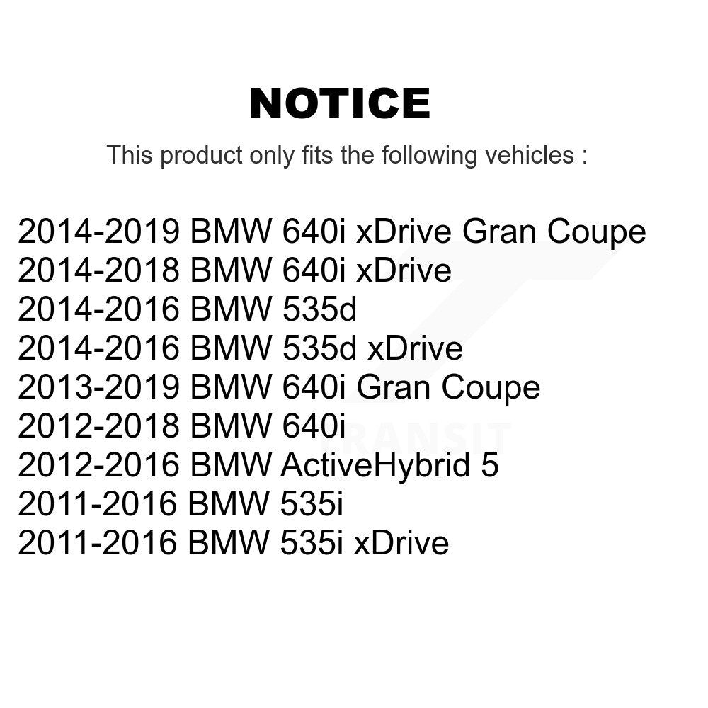 [Avant] Kit de disque (revêtu) de frein pour BMW 535i xDrive 640i Gran Coupe 535d ActiveHybrid 5 KG-100378
