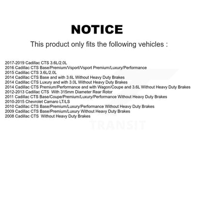 [Arrière] Kit de disque (revêtu) de frein pour Chevrolet Camaro Cadillac CTS KG-100410