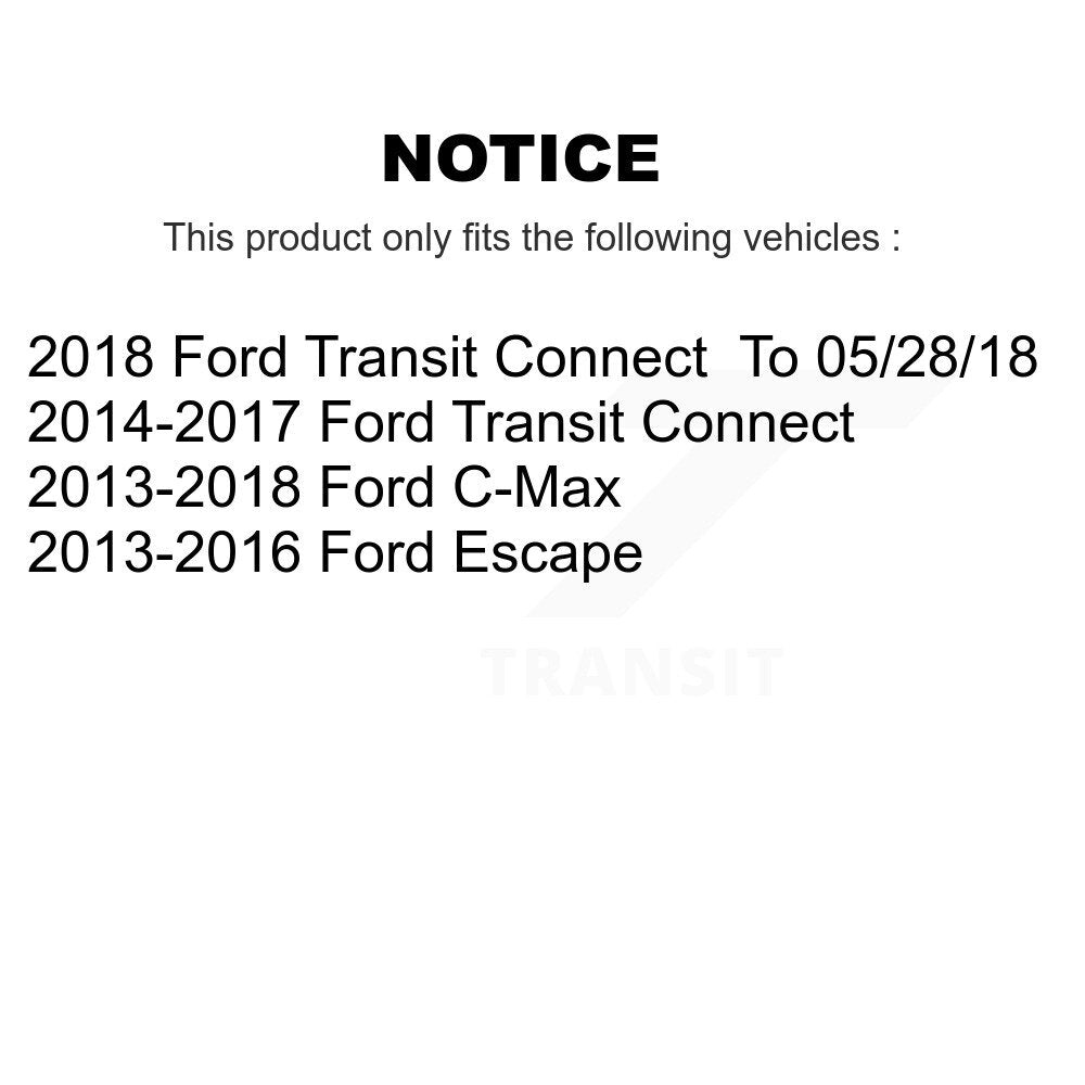 [Arrière] Kit de disque (revêtu) de frein pour Ford Escape Transit Connect C-Max KG-100453