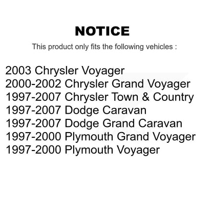 [Arrière] Kit de disque (revêtu) de frein pour Dodge Grand Caravan Chrysler Town & Country Plymouth Voyager KG-100464