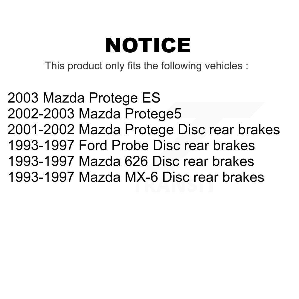 [Arrière] Kit de disque (revêtu) de frein pour Mazda Protege Protege5 626 Ford Probe MX-6 KG-100495