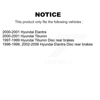 [Arrière] Kit de disque (revêtu) de frein pour Hyundai Elantra Tiburon KG-100501