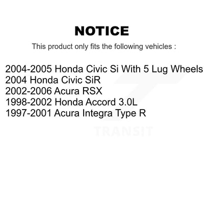 [Arrière] Kit de disque (revêtu) de frein pour Honda Accord Civic Acura RSX Integra KG-100503