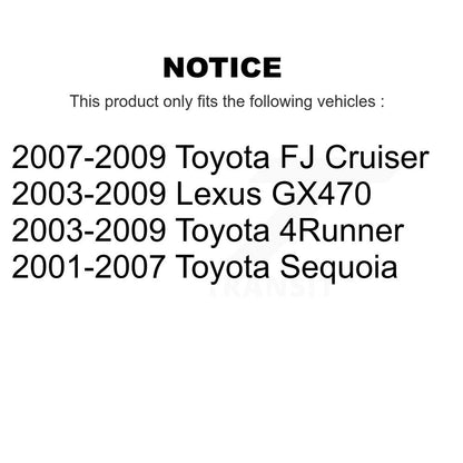 [Arrière] Kit de disque (revêtu) de frein pour Toyota 4Runner Sequoia FJ Cruiser Lexus GX470 KG-100509