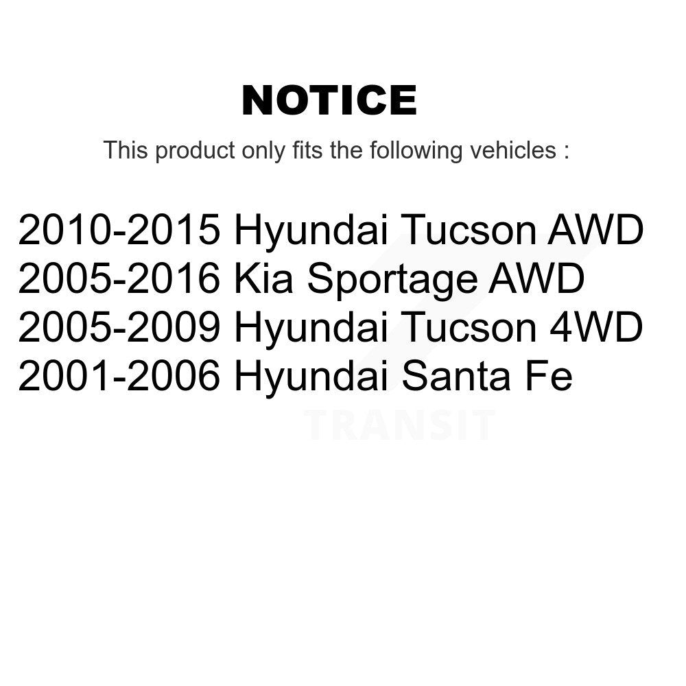 [Arrière] Kit de disque (revêtu) de frein pour Hyundai Kia Sportage Tucson Santa Fe KG-100521