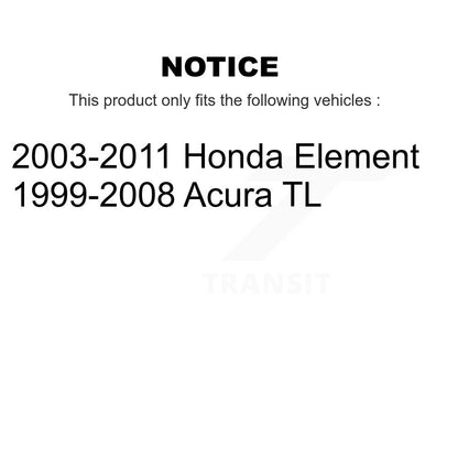 [Arrière] Kit de disque (revêtu) de frein pour Acura TL Honda Element KG-100529