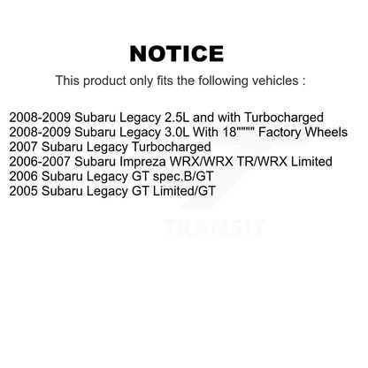 [Arrière] Kit de disque (revêtu) de frein pour Subaru Legacy Impreza KG-100555