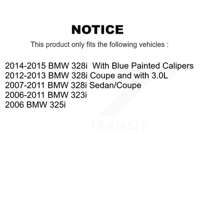 [Arrière] Kit de disque (revêtu) de frein pour BMW 328i 325i 323i KG-100582