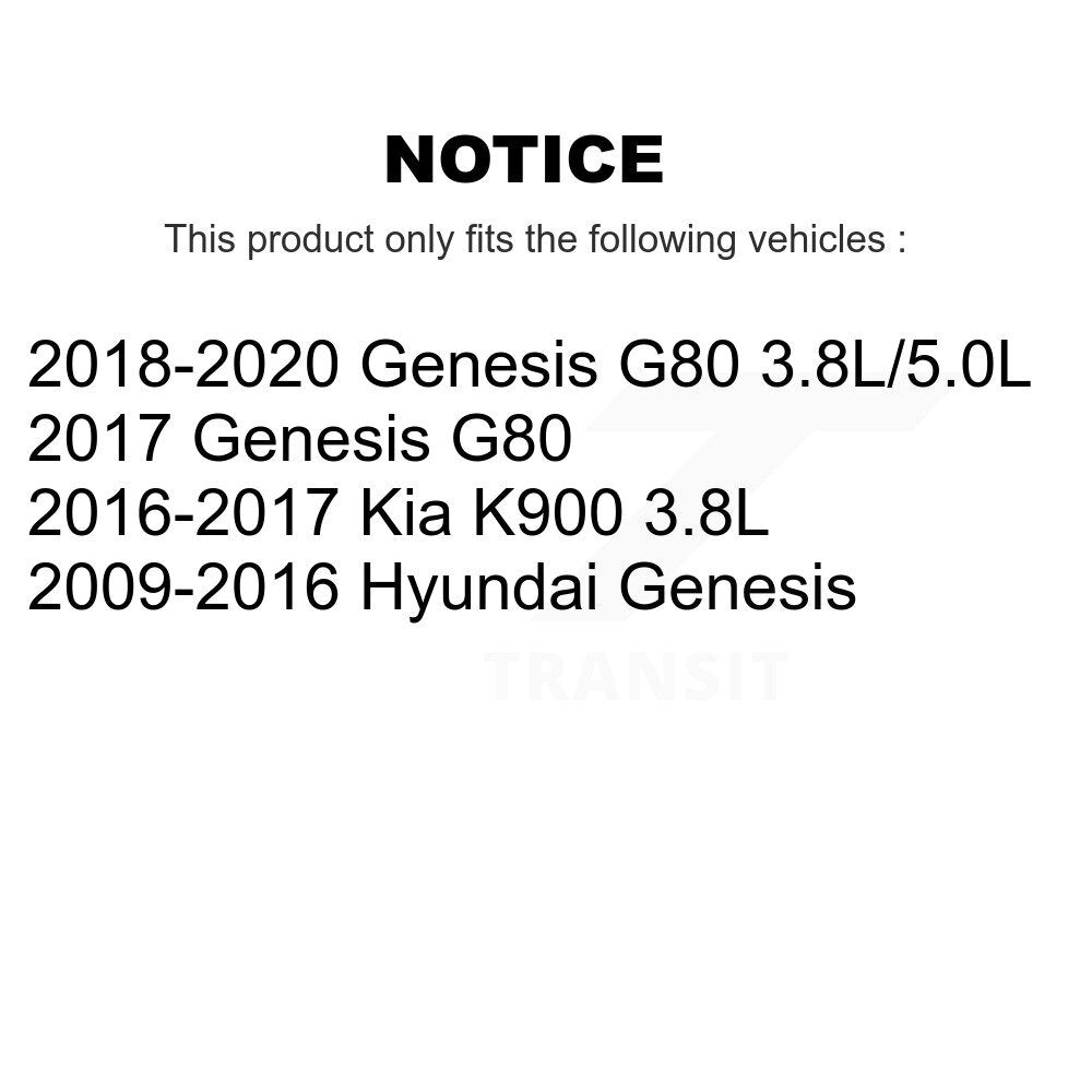 [Arrière] Kit de disque (revêtu) de frein pour Hyundai Genesis G80 Kia K900 KG-100615