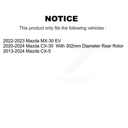 [Arrière] Kit de disque (revêtu) de frein pour Mazda CX-5 CX-30 MX-30 EV KG-100654