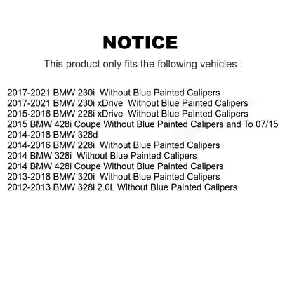 [Arrière] Kit de disque (revêtu) de frein pour BMW 328i 320i 428i 228i 230i 328d xDrive KG-100675