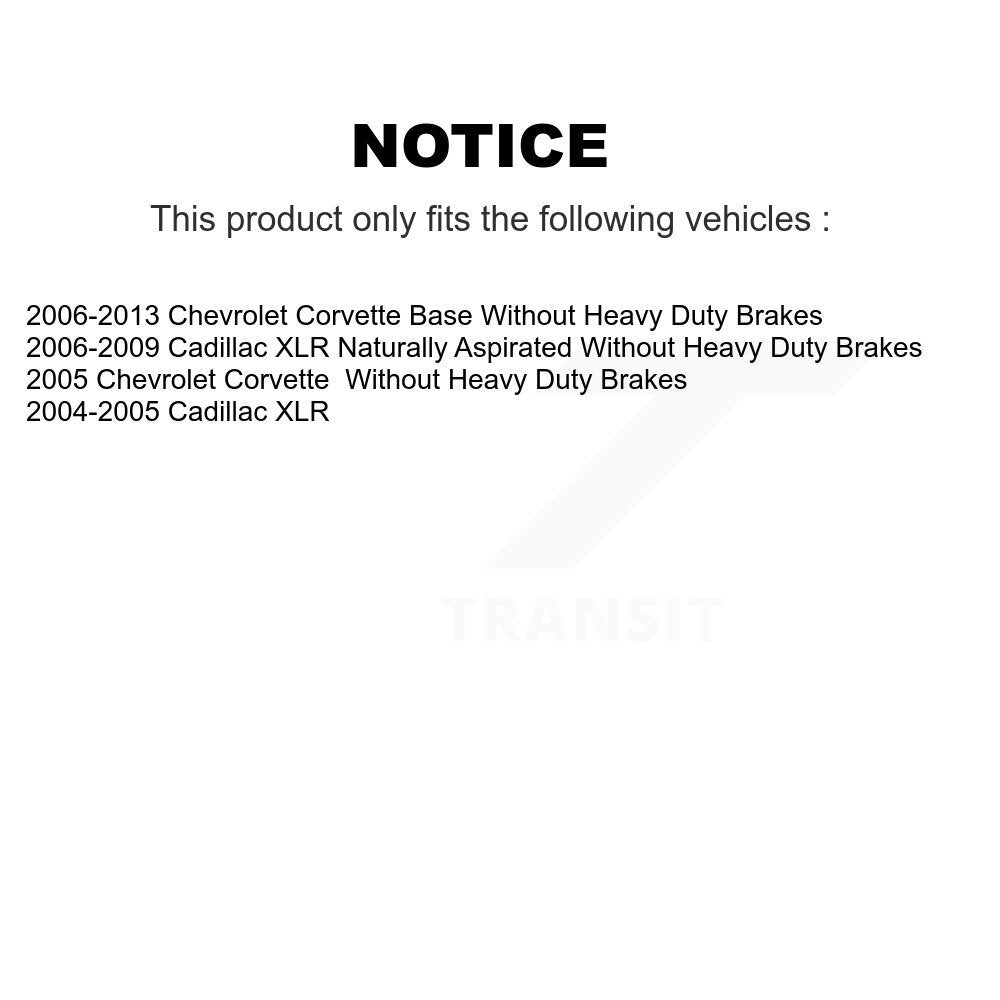 [Avant + Arrière] Kit de disque (revêtu) de frein pour Chevrolet Corvette Cadillac XLR KG-100715