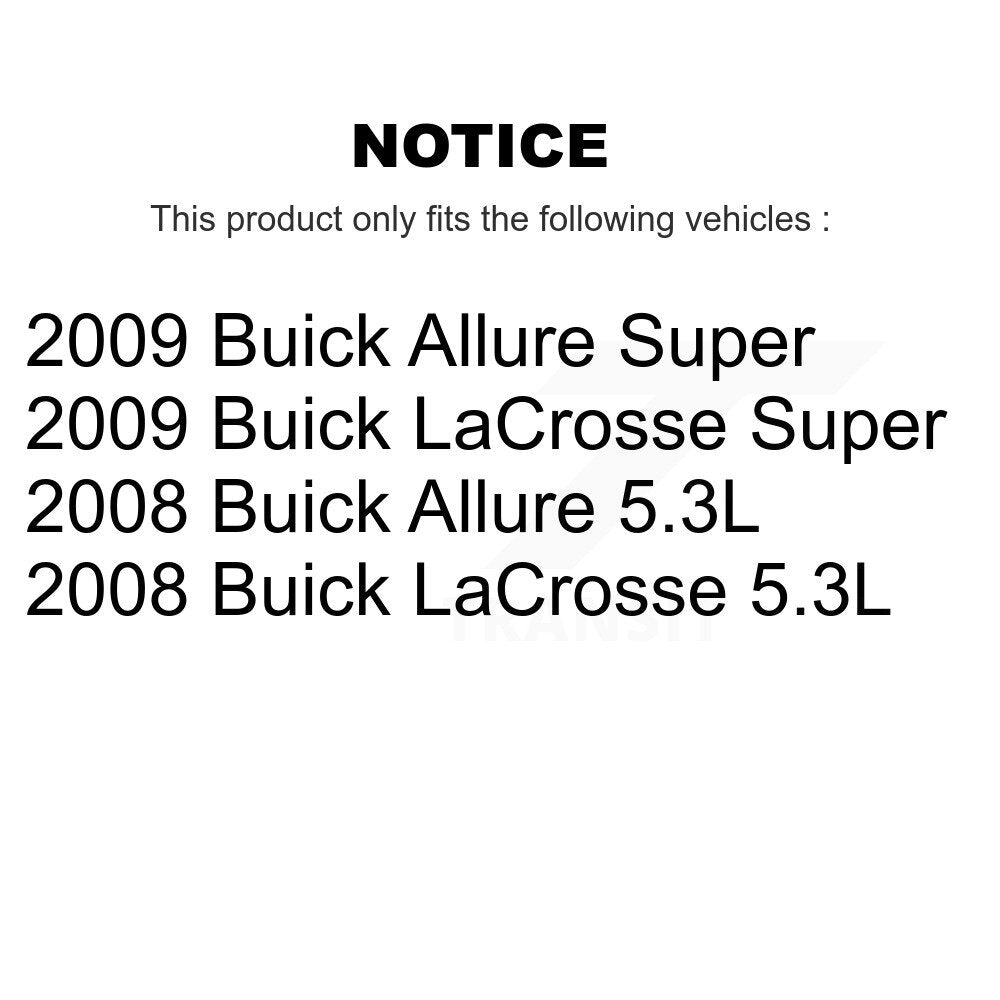 [Avant + Arrière] Kit de disque (revêtu) de frein pour Buick LaCrosse Allure KG-100727