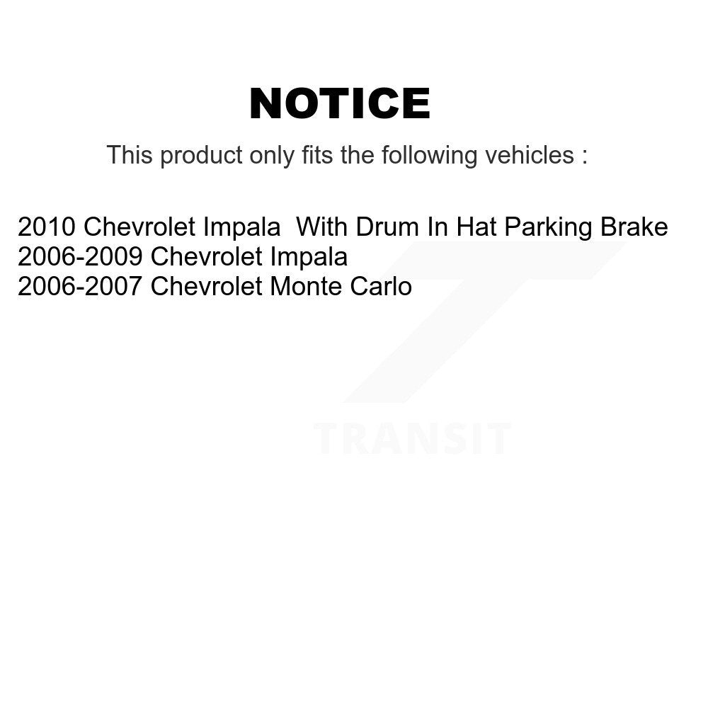 [Avant + Arrière] Kit de disque (revêtu) de frein pour Chevrolet Impala Monte Carlo KG-100730