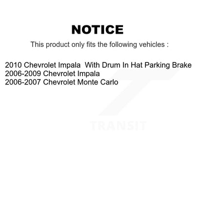 [Avant + Arrière] Kit de disque (revêtu) de frein pour Chevrolet Impala Monte Carlo KG-100730