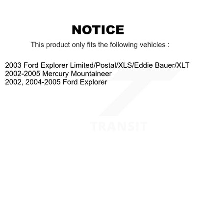 [Avant + Arrière] Kit de disque (revêtu) de frein pour Ford Explorer Mercury Mountaineer KG-100763