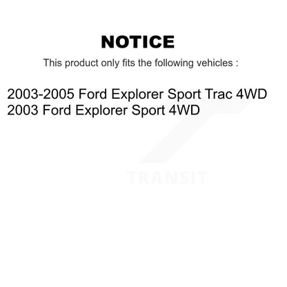 [Avant + Arrière] Kit de disque (revêtu) de frein pour Ford Explorer Sport Trac 4WD KG-100766