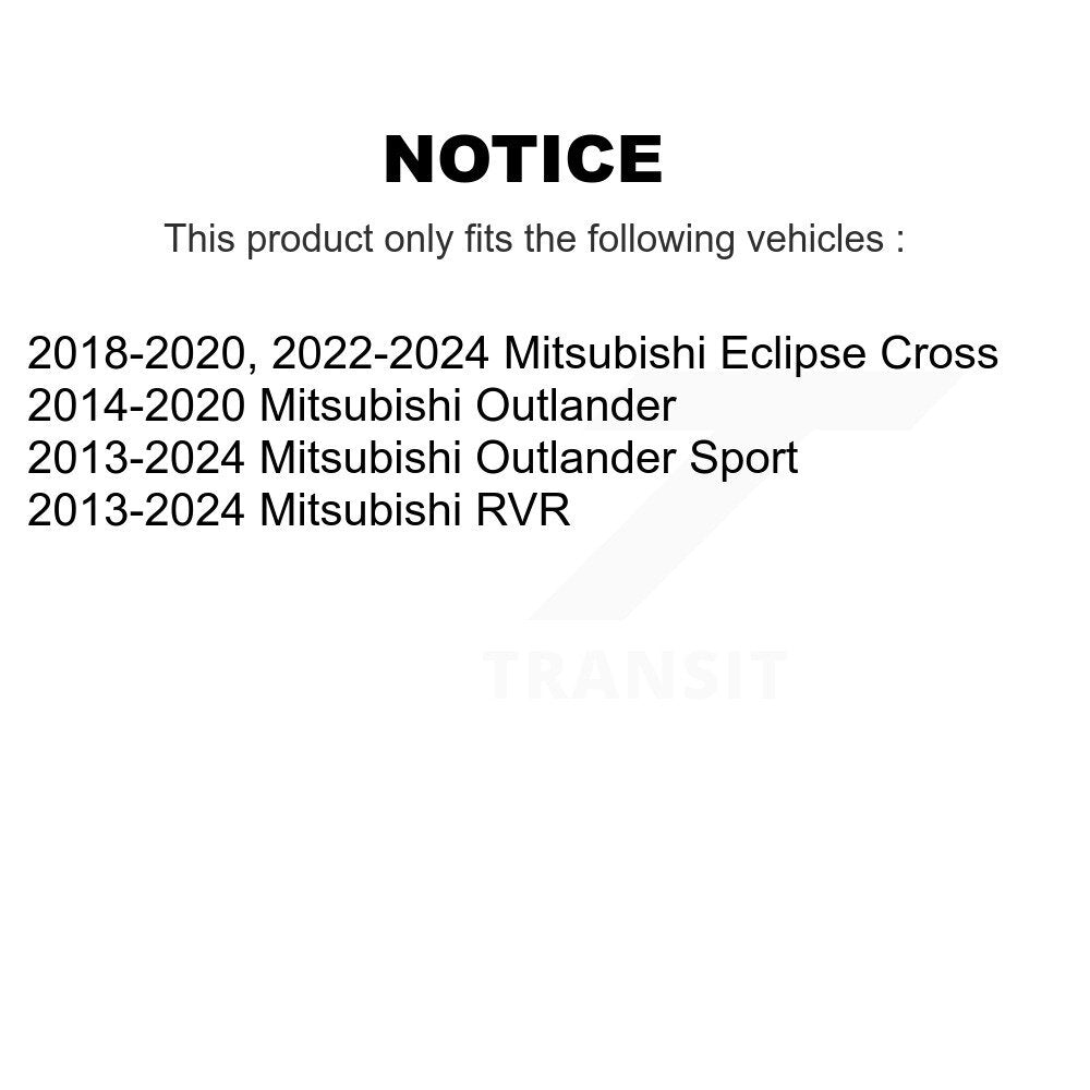 [Avant + Arrière] Kit de disque (revêtu) de frein pour Mitsubishi Outlander Sport Eclipse Cross RVR KG-100843