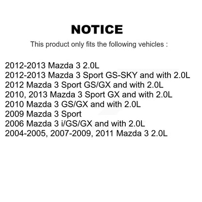 [Avant + Arrière] Kit de disque (revêtu) de frein pour Mazda 3 Sport KG-100965