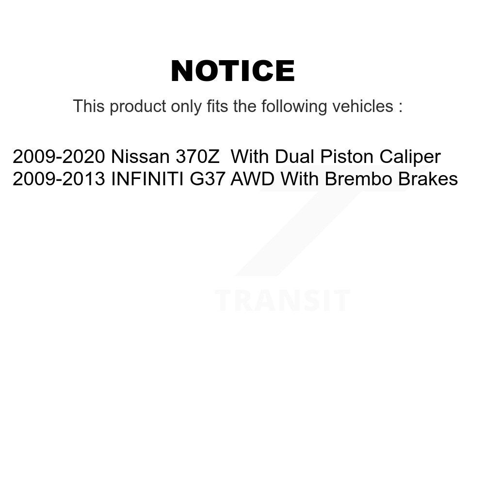 [Avant et Arrière] Disque de frein pour INFINITI G37 Nissan 370Z KG-100969